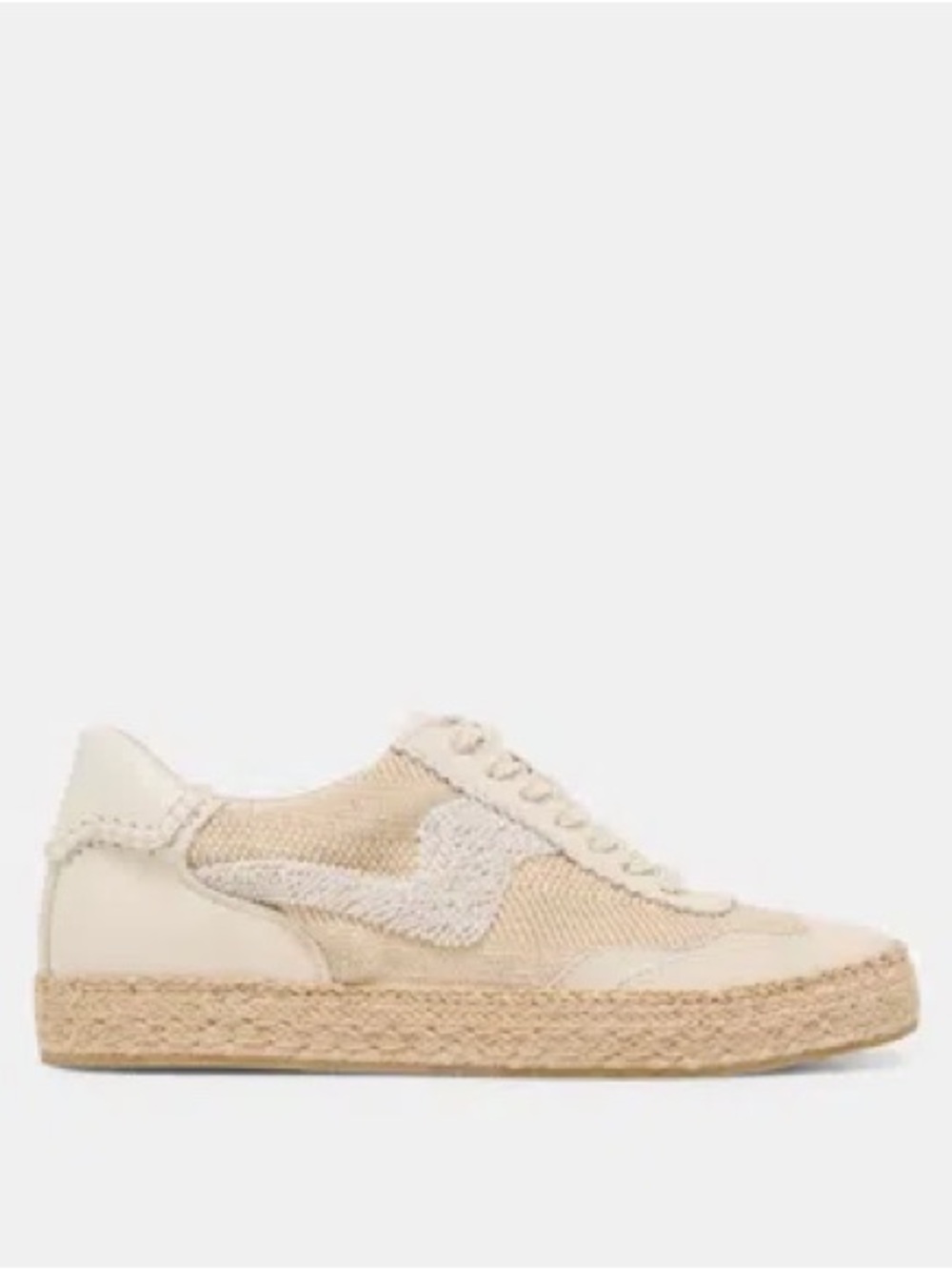 Dolce Vita Beige Espadrille-Style Low-Top Sneakers
